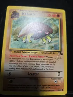 Pokemon TCG Kabuto W Gold Stamp Wizards Promo, WOTC 50/62 LP+ (w/video) - Image 4