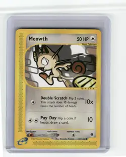 Meowth Expedition Common Pokemon Near Mint or Better - Image 1