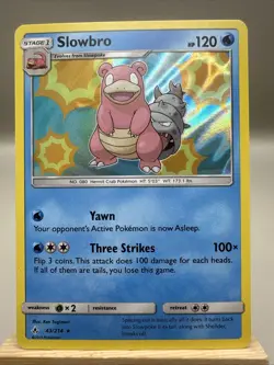 Slowbro Holo Rare 43/214 Pokemon TCG Sun & Moon Unbroken Bonds Holo Rare - Image 1