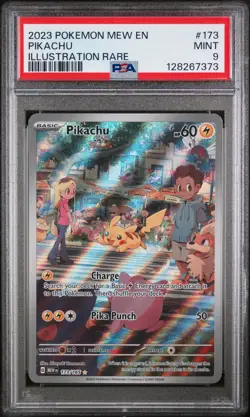 2023 Pokemon Mew En-151 #173 Pikachu Illustration Rare PSA 9 - Image 1
