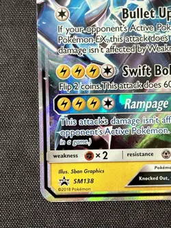 Pokemon Zekrom GX SM138 2018 Sm Promo Full Art Holo HP180 Basic English - Image 2