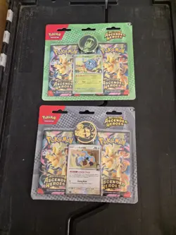 Pokemon TCG Ascended Heroes 2X 2-pack Blister Both Variations Lot Erika & Larry! - Image 1