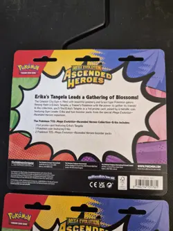 Pokemon TCG Ascended Heroes 2X 2-pack Blister Both Variations Lot Erika & Larry! - Image 5