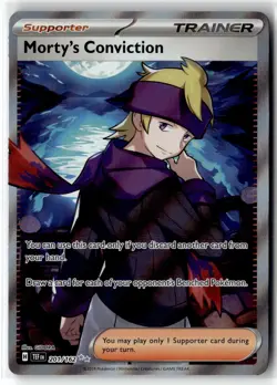 Morty's Conviction ⭐ 201/162 Holo Ultra Rare Temporal Forces 2024 Pokemon NM - Image 1