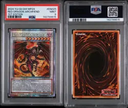 PSA 9 MINT YuGiOh 1st Edition QCSR Red Dragon Archfiend MP24-EN025 Holo Graded - Image 3
