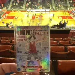 One Piece Monkey D. Luffy US Voyage College Basketball Promo Card Rutgers SEALED - Image 1