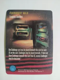 NEW UNCIRCUATED 1996 Star Trek The Card Game Permanent Wild Cryogenic Chamber - Image 1