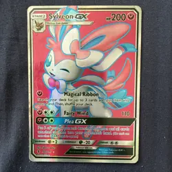Sylveon GX - 140/145 - Pokemon Guardians Rising Sun Moon Full Art Card NM - Image 1