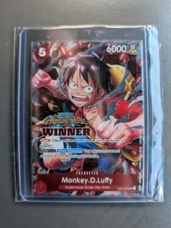 Monkey.D.Luffy (Winner Promo) ST01-012 Treasure Cruise One Piece Bandai Card NM - Image 1