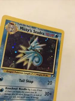 Misty's Seadra PRERELEASE Gym Heroes - Holo Rare 9/132 WOTC Card NM Pokemon TCG - Image 2