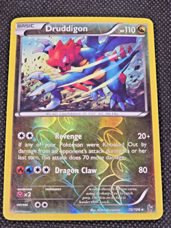 Druddigon 70/106 - Pokemon XY Flashfire Holo Rare Card MP -- L33 - Image 1