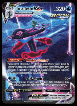 Inteleon VMAX 266/264 Alternate Full Art Fusion Strike Pokemon Card - Image 1