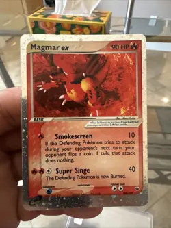 Pokemon TCG Magmar EX Ruby & Sapphire Holo Ultra Rare Card 100/109 LP Condition - Image 1