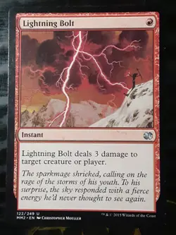Lightning Bolt , Modern Masters 2015 , Light play , MTG , FREE SHIPPING - Image 1
