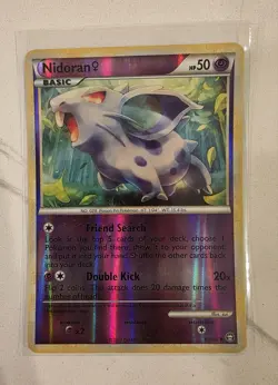 NIDORAN REVERSE HOLO POKEMON CARD 69/102 TRIUMPHANT - NM! - Image 1