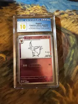 2023 Japanese Pokemon Yu Nagaba Espeon Promo CGC Blue Label Pristine 10 - Image 1