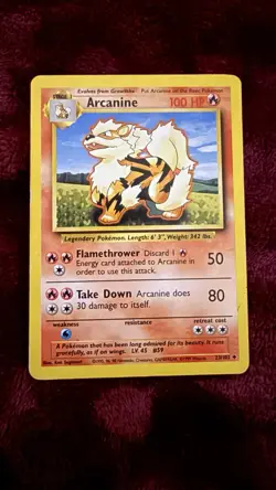 Pokemon TCG Card - Arcanine - 23/102 - Uncommon - Base Set Unlimited - Image 1