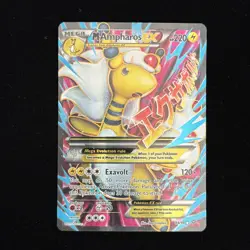 Pokemon Mega Ampharos EX Ultra Rare Full Art Holo Electric Card 2015 #88/98 - Image 1