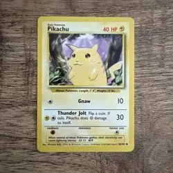 Pokemon TCG Base Set 58/102 Pikachu 1999-2000 UK 4th Print NM Condition Vintage - Image 1