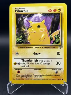 E3 Pikachu Promo 1999 Pokemon Base Set Yellow Cheeks 58/102 TCG WOTC LP - Image 1