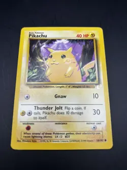 E3 Pikachu Promo 1999 Pokemon Base Set Yellow Cheeks 58/102 TCG WOTC LP - Image 3