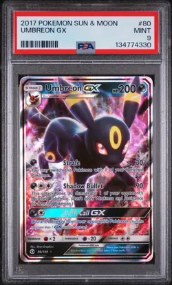 2017 Pokemon Sun & Moon Umbreon GX #80/149 PSA 9 - Image 1