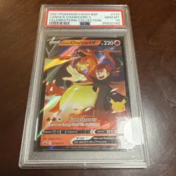 2021 POKEMON SWSH BS PROMO | CELEBRATIONS LANCE'S CHARIZARD V 133 PSA 10 - Image 2