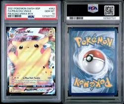 PSA 10 - 2021 Pikachu VMAX Pokemon Sword & Shield Celebrations Promo #062 - Image 3