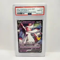 Pokemon Celebrations Dark Sylveon V PSA 10 Gem Mint SWSH Promo #134 - Image 1