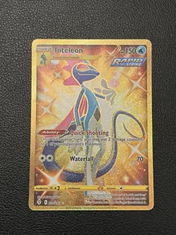 Inteleon 227/203 Secret Rare Gold Evolving Skies 2021 Pack Fresh Pokemon SWSH - Image 1
