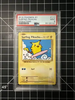 2016 Pokemon XY Evolutions Surfing Pikachu #111/108 PSA 9 MINT - Image 1