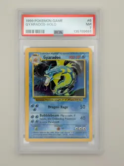 1999 POKEMON BASE SET UNLIMITED #6 GYARADOS-HOLO PSA 7 - Image 1