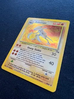 Pokemon TCG Kabutops Fossil Holo Rare 9/62 60 HP 1999 LP - Image 2