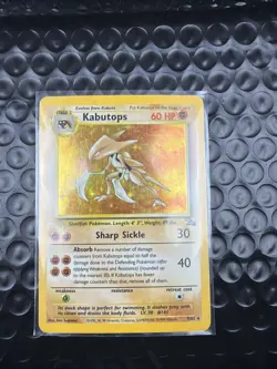 Pokemon TCG Kabutops Fossil 9 Holo Unlimited Holo Rare - MP - Image 1