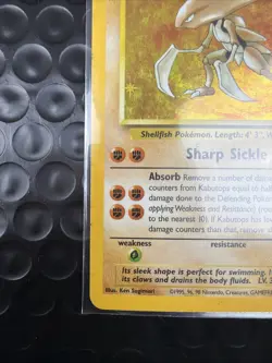 Pokemon TCG Kabutops Fossil 9 Holo Unlimited Holo Rare - MP - Image 5