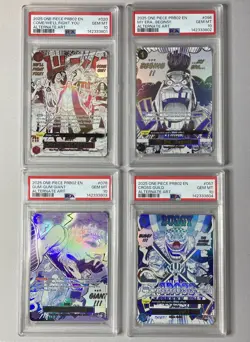 One Piece PRB02 Event Manga Sequential Set Gum-Gum Giant, Buggy - (4) PSA 10's - Image 1