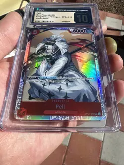 CGC Pristine 10 💎 2023 PELL Kingdoms of Intrigue One Piece English OP04-013 SR - Image 3