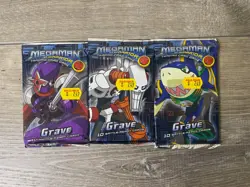 Lot of 3 Mega Man NT Warrior Grave Cards Booster Packs - Image 1