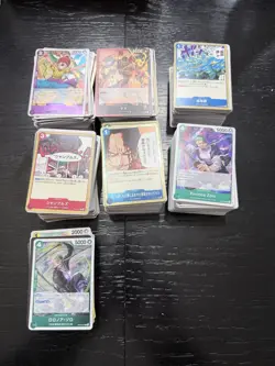 One Piece TCG Bulk Lot Mixed English/ Japanese 650+ Cards C UC L R Holo Foil - Image 1