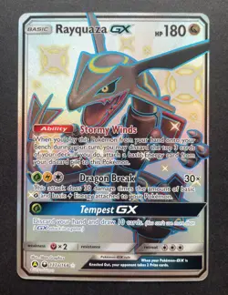 Pokemon Card RAYQUAZA GX 177a/168 Ultra Rare Alternate Art Promo - NM - Image 1