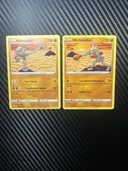 Hitmonlee & Hitmonchan, Connected Scene 2 Card Set, SWSH Base Set Pokemon TCG - Image 1