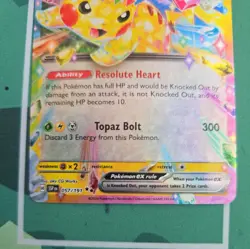 Pikachu Ex 57/191 Surging Sparks Pokemon TCG Rare Card - Image 2