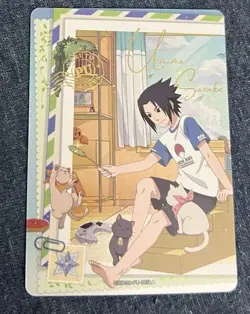 Sasuke Uchiha NRSA01-PU-005L4 Stamped Naruto Kayou Card Heavens Scroll Series 1 - Image 1