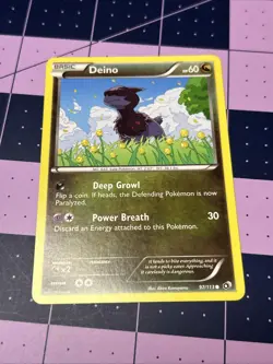 Pokemon TCG Deino B&W Legendary Treasures 97/113 Regular Common Card Played LP - Image 1