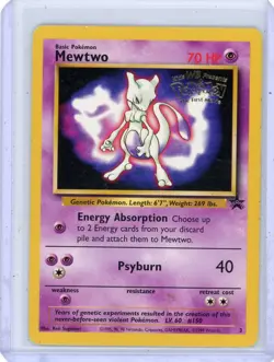 Pokemon TCG Mewtwo #3 WB Kids Presents the First Movie Card - Image 1