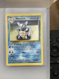 Pokemon TCG Base Set Wartortle Card 42/102 Unlimited Regular Uncommon MP - Image 1