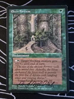 Signed Elven Fortress MTG Fallen Empires artist Randy Asplund-Faith SOLD AS IS - Image 1