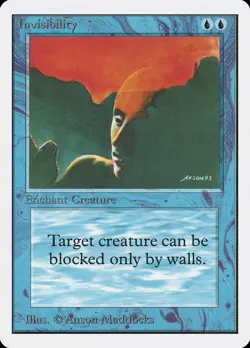 Invisibility Unlimited HEAVILY PLD Blue Common MAGIC THE GATHERING CARD ABUGames - Image 1