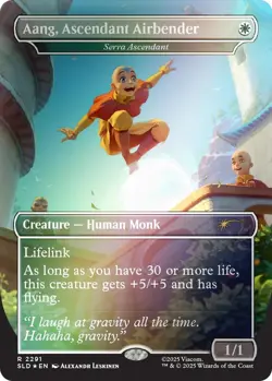 Aang, Ascendant Airbender - Serra Ascendant (Rainbow Foil) Secret Lair Drop Seri - Image 1