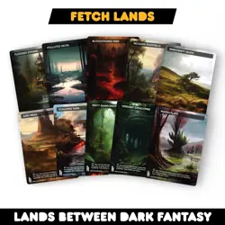 Lands Between Dark Fantasy Shock Lands Bundle - Set of 10 Playtest for Magic - Image 1